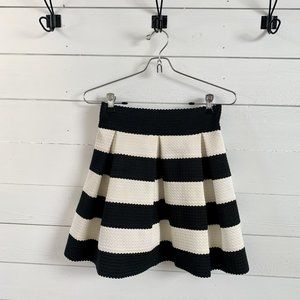 Honey Punch Ribbed Striped A-Line Skirt